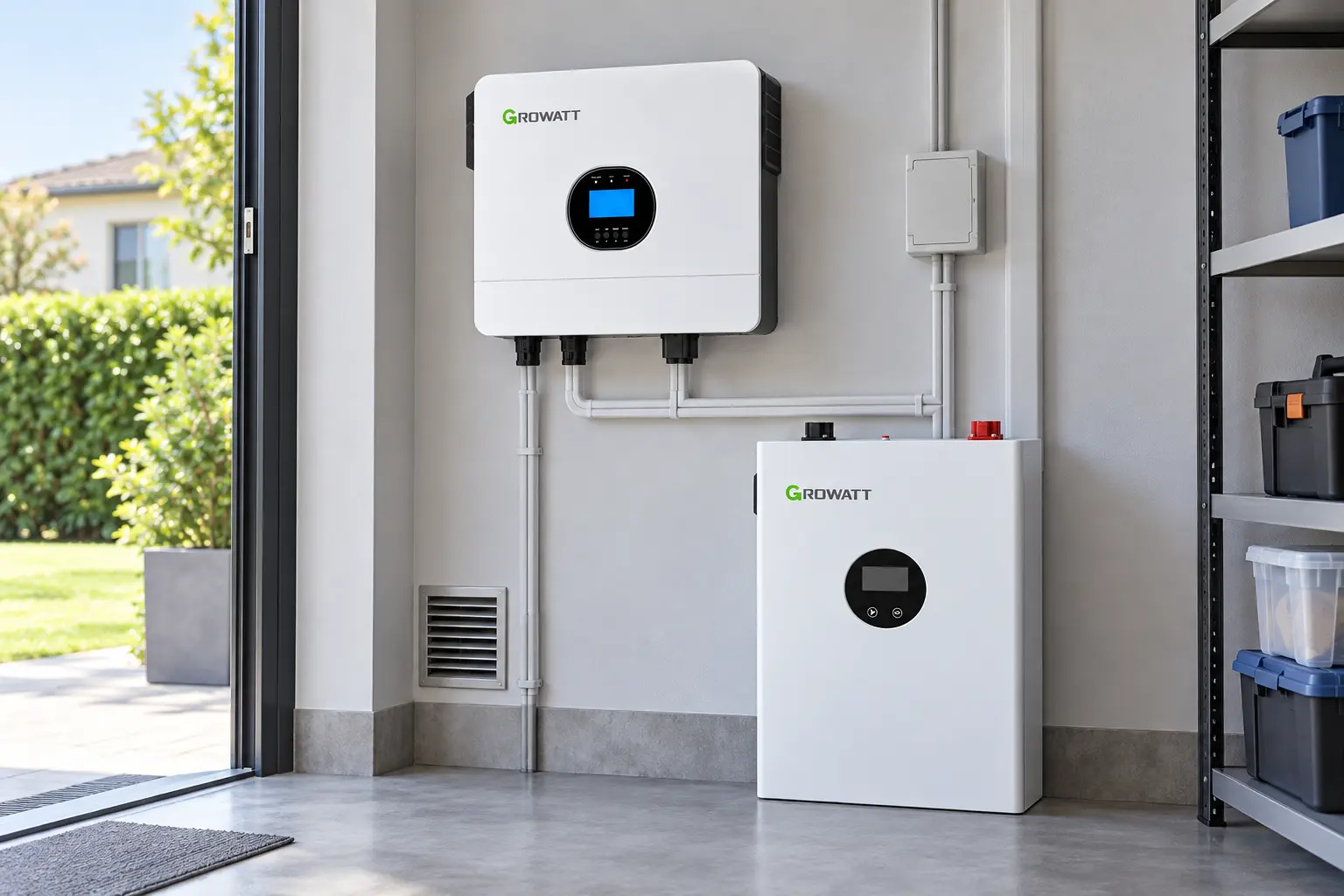 نصب خانگی باتری لیتیومی Growatt و اینورتر برای برق اضطراری